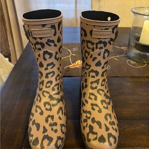 Hunter Brown and Black Animal Print Boots